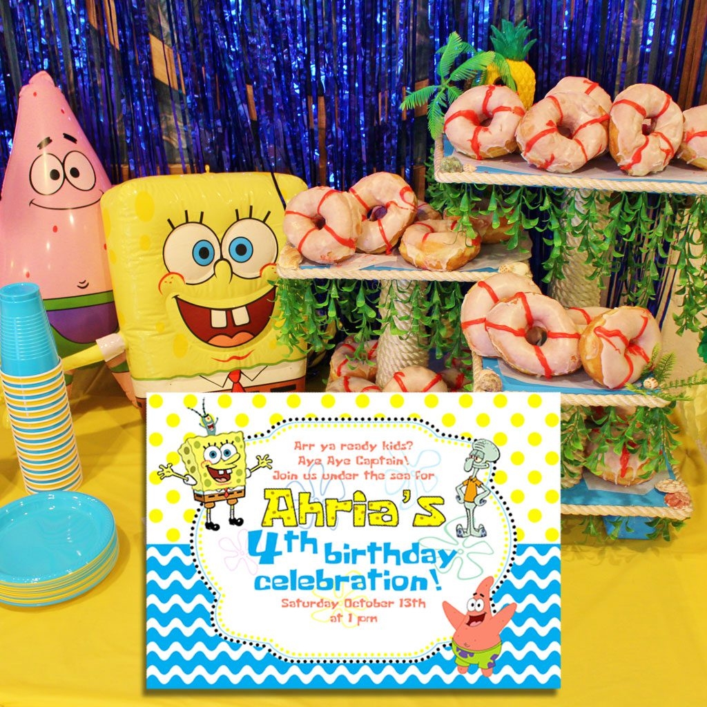 Spongebob Squarepants Birthday Party Raising Hooks