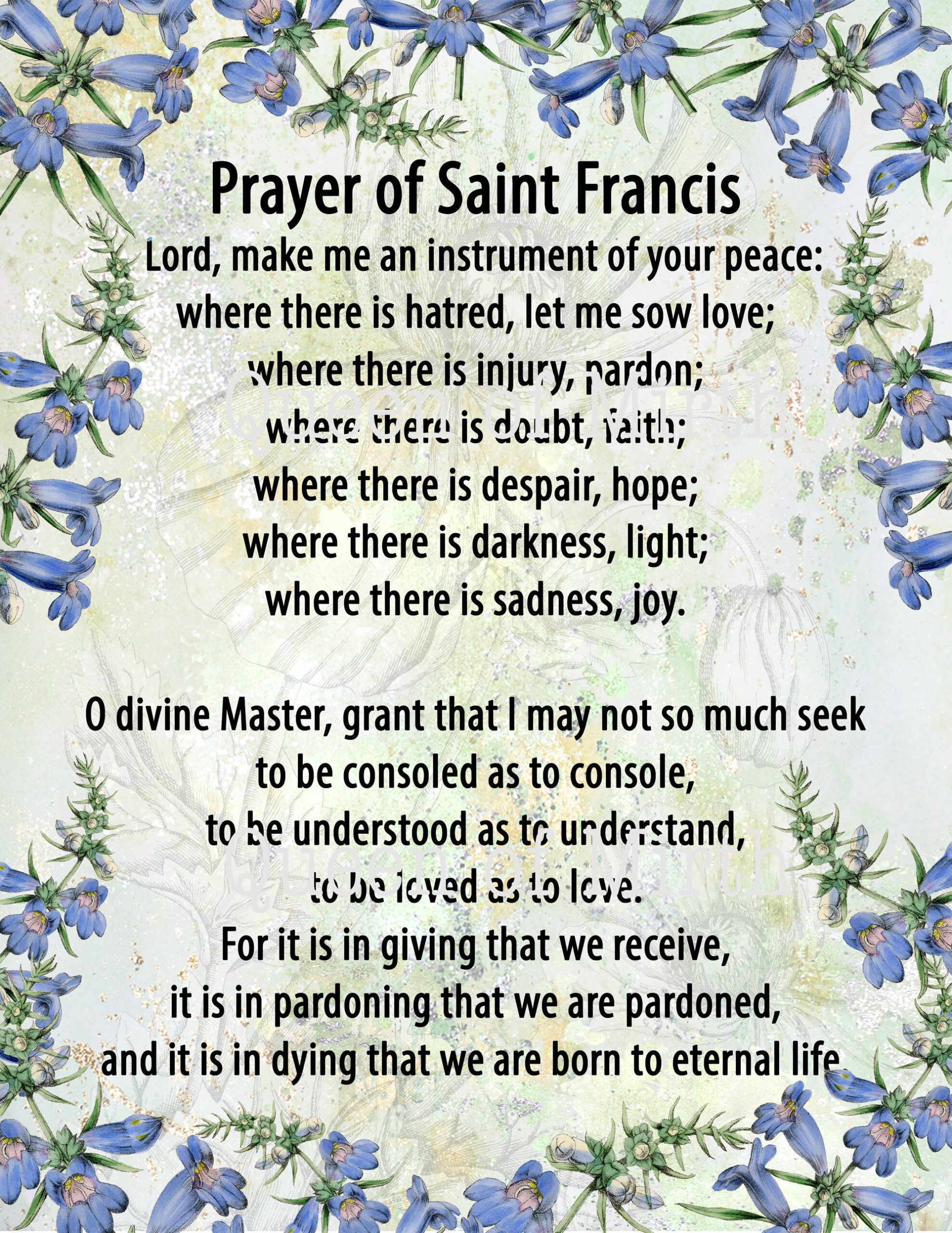 St Francis Prayer Free Printable