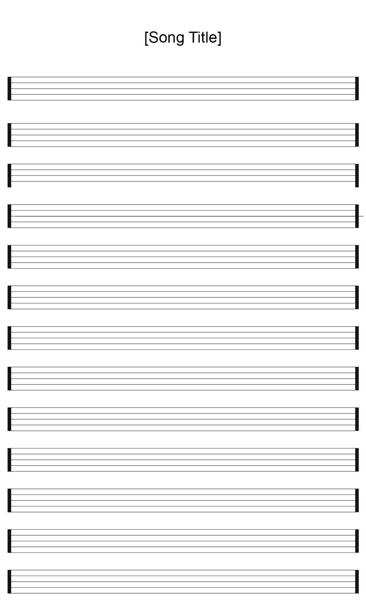 Staff Paper Blank Sheet Music 10 Free PDF Printables Printablee