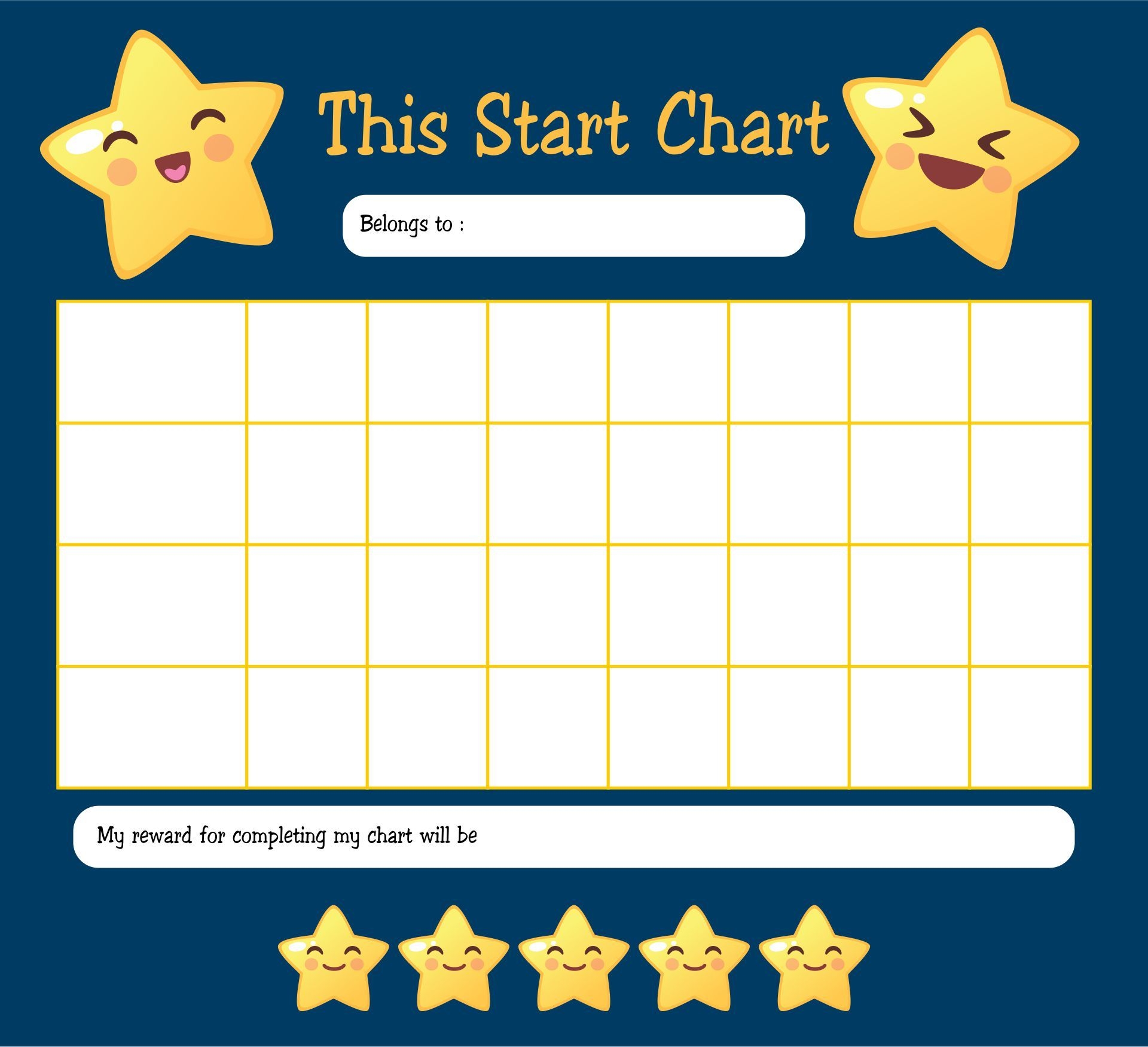 Free Sticker Reward Chart Printable