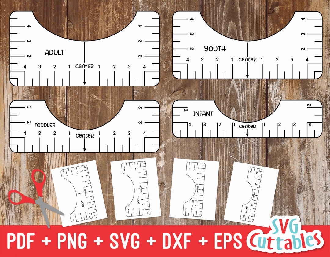 T shirt Alignment Tool Printable PDF Printable Svg Dxf Eps Png Print Then Cut Digital File Etsy
