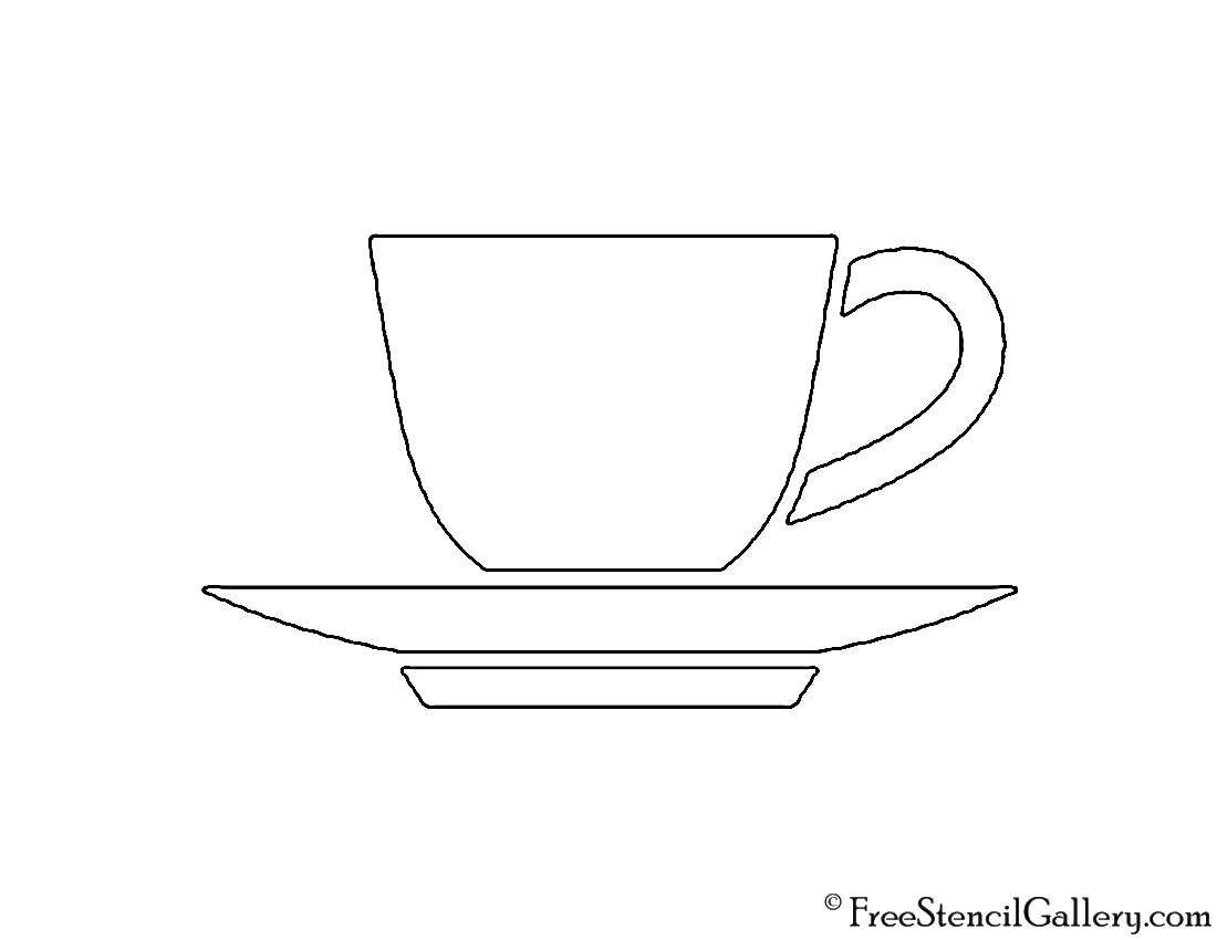 Tea Cup Stencil Free Stencil Gallery