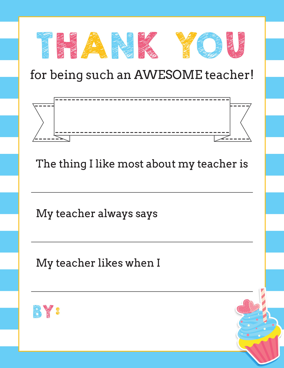 Thank You Teacher Appreciation Download Free Printables