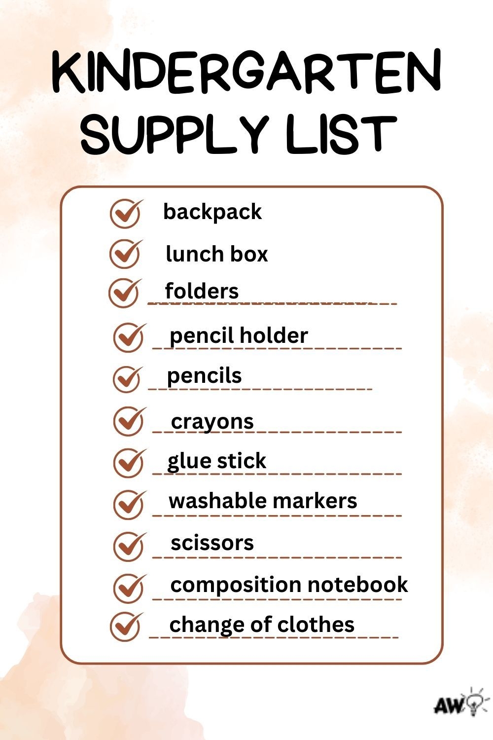 The Best Kindergarten Supply List Needs Vs Wants
