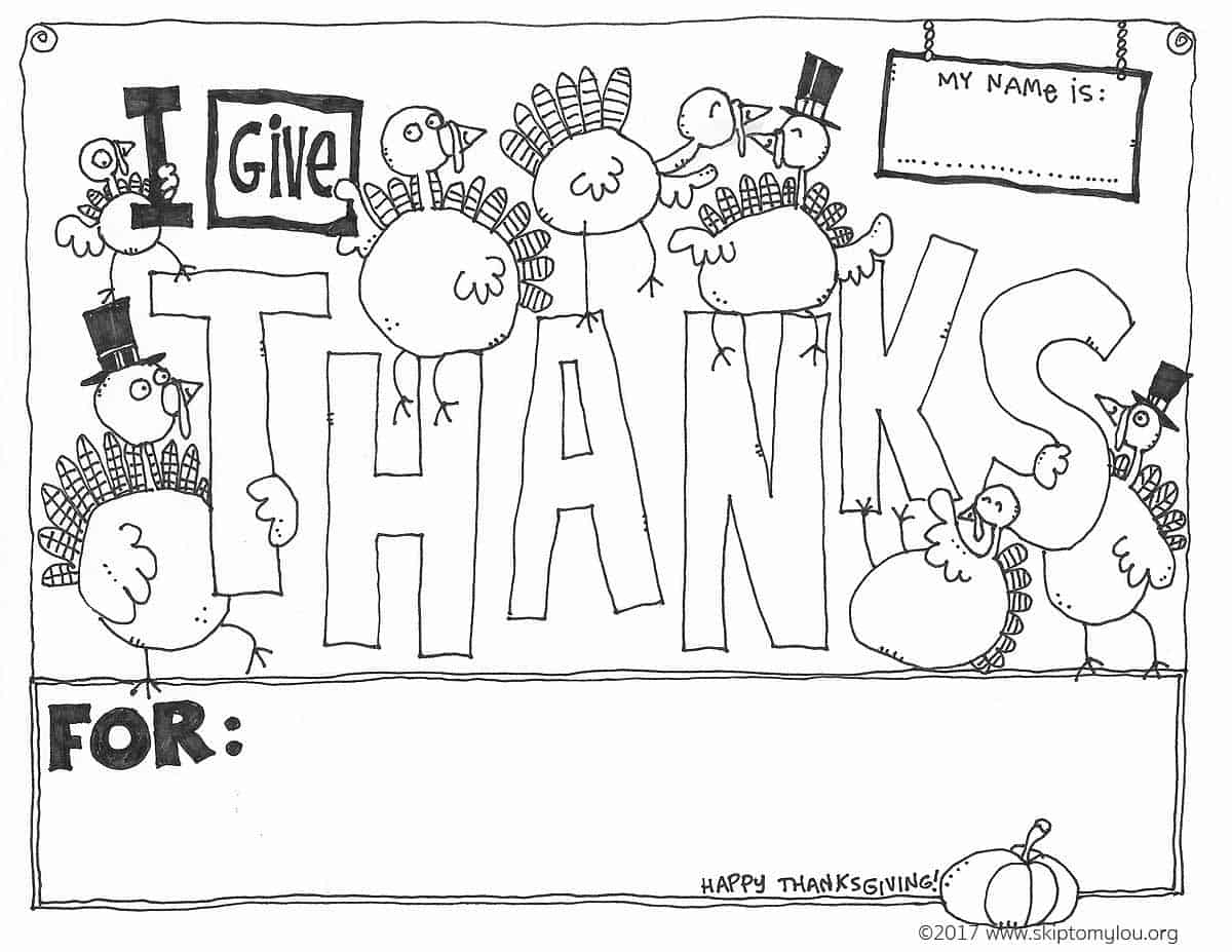 Thanksgiving Coloring Sheets Free Printable