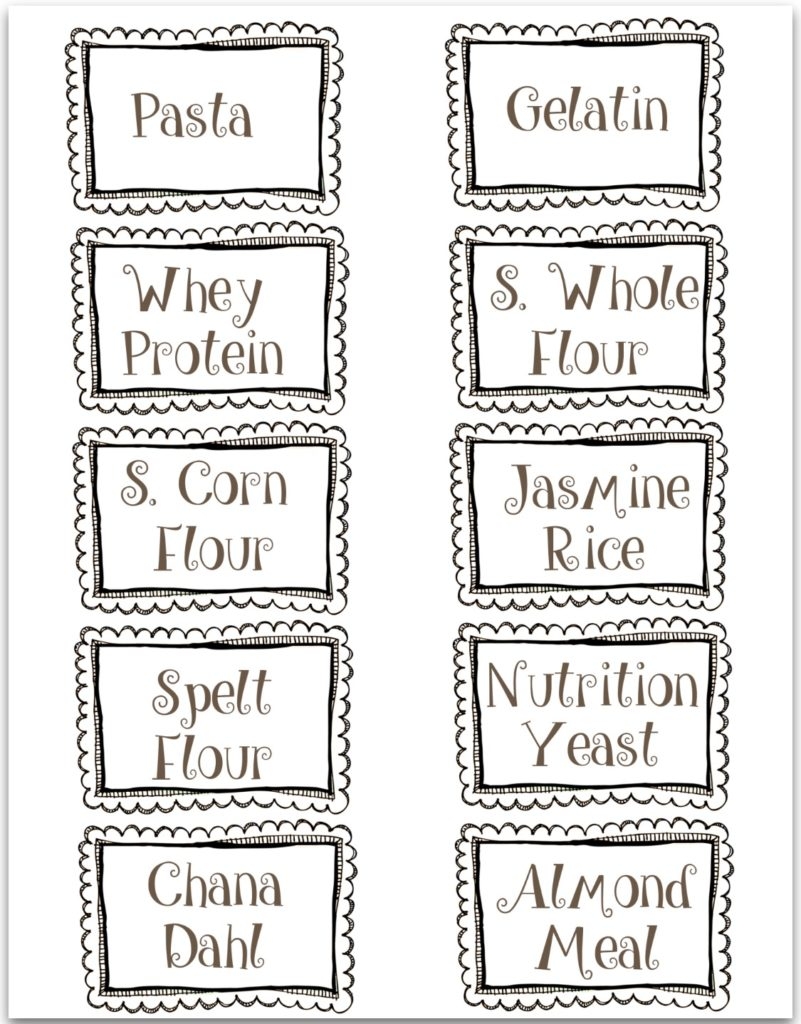 Free Label Printables