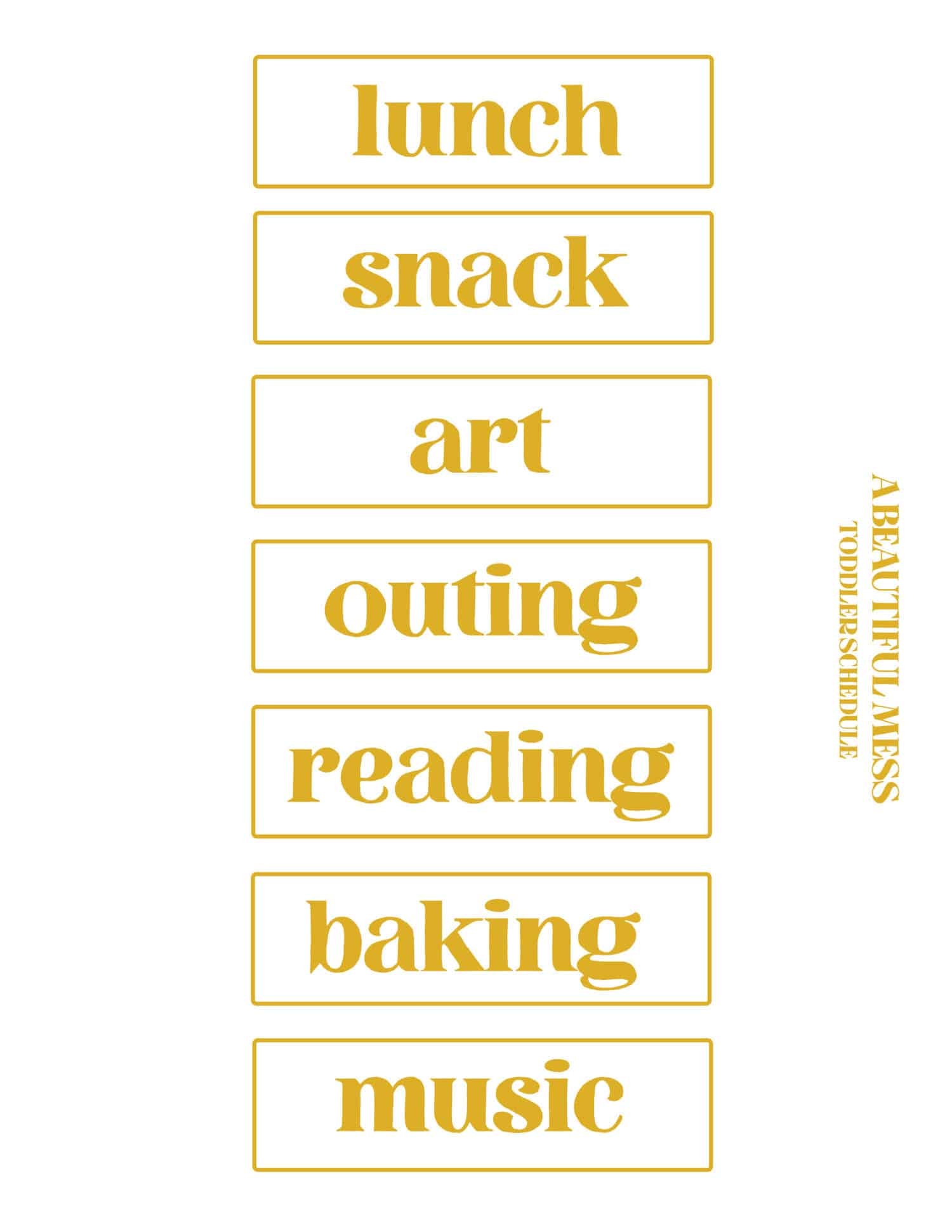Free Printable Toddler Schedule