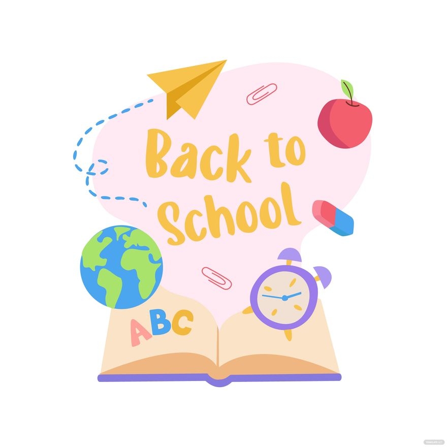 Transparent Back To School Clipart In Illustrator SVG JPG EPS PNG Download Template