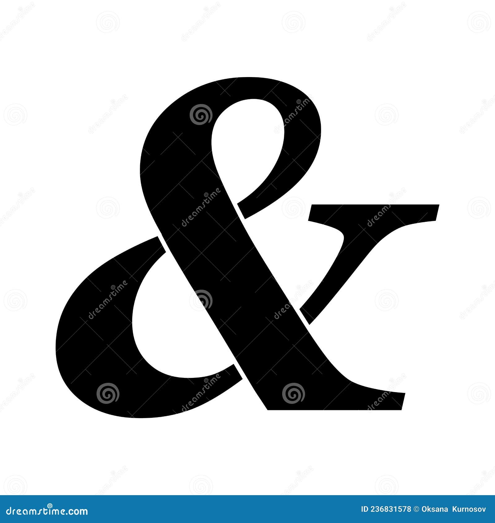 Typography Ampersand Template Symbol Of Ampersands Sans Serif Decorative Stock Ornament Vector Illustration Stock Vector Illustration Of Letter Color 236831578