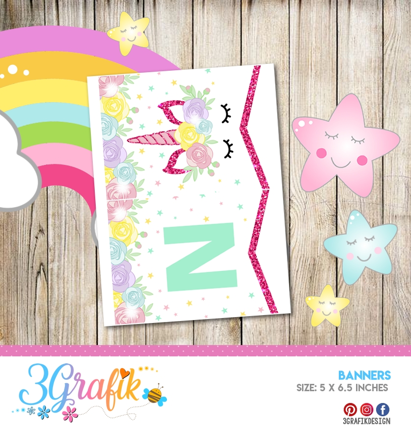 Free Printable Unicorn Birthday Banner