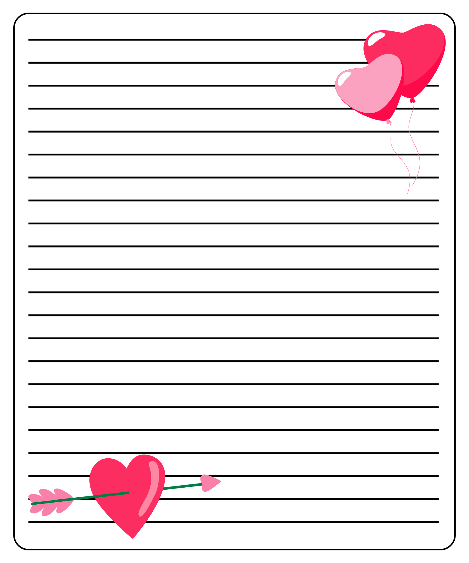 Valentine Letter Templates 10 Free PDF Printables Printablee
