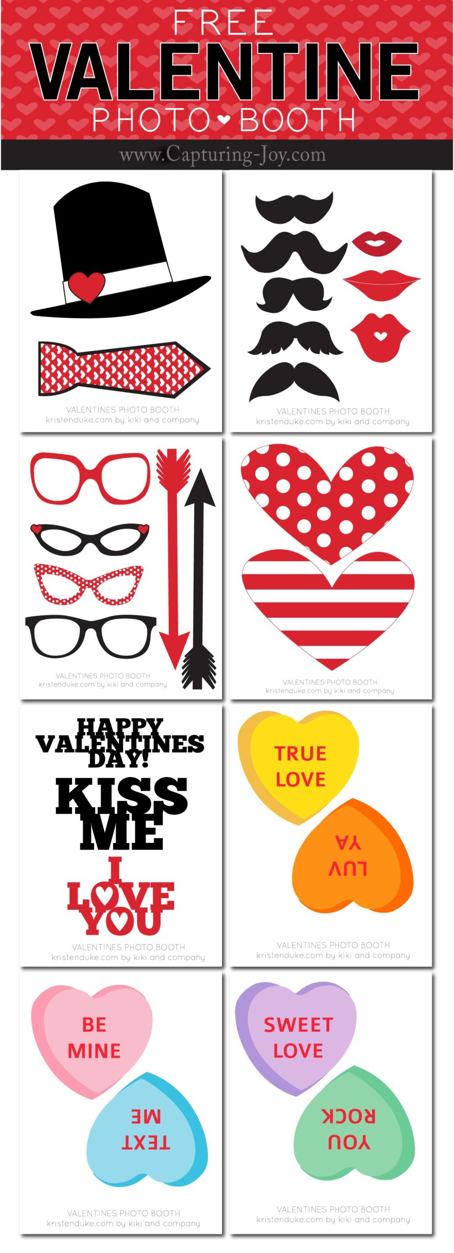 Valentine Photo Booth Props Capturing Joy With Kristen Duke
