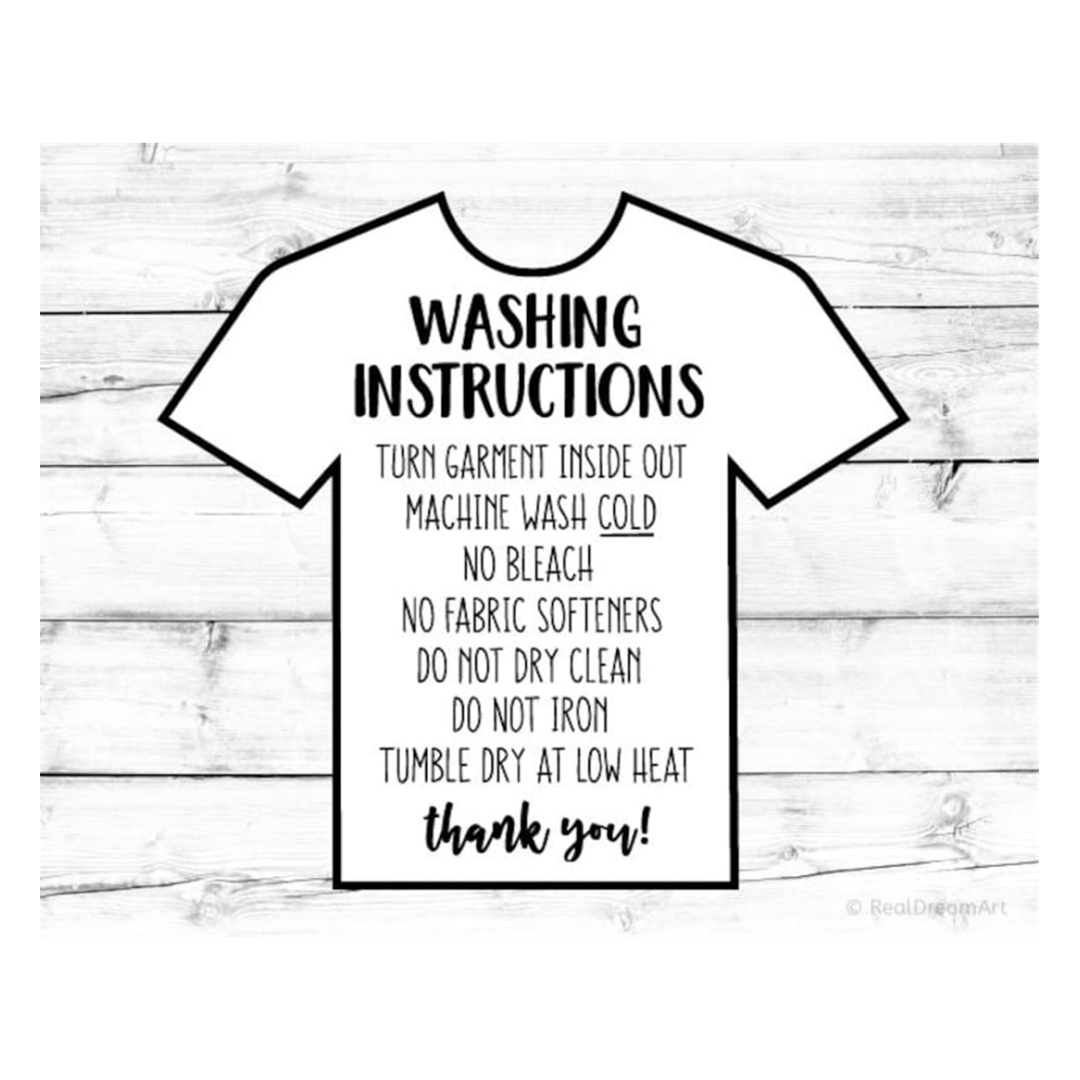 Washing Instructions Svg Care Instructions Card Svg Shirt Ca Inspire Uplift