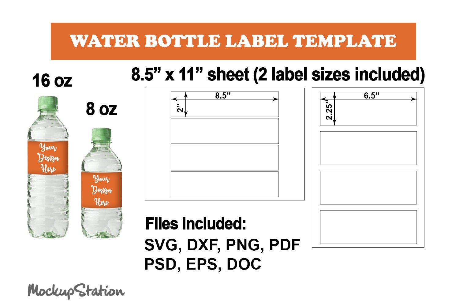 Printable Water Bottle Labels Free