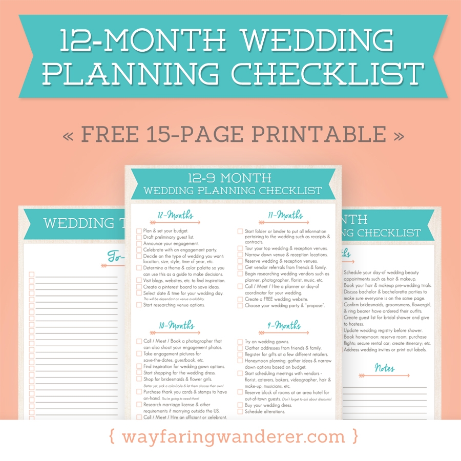 Wedding Timeline Printable Free