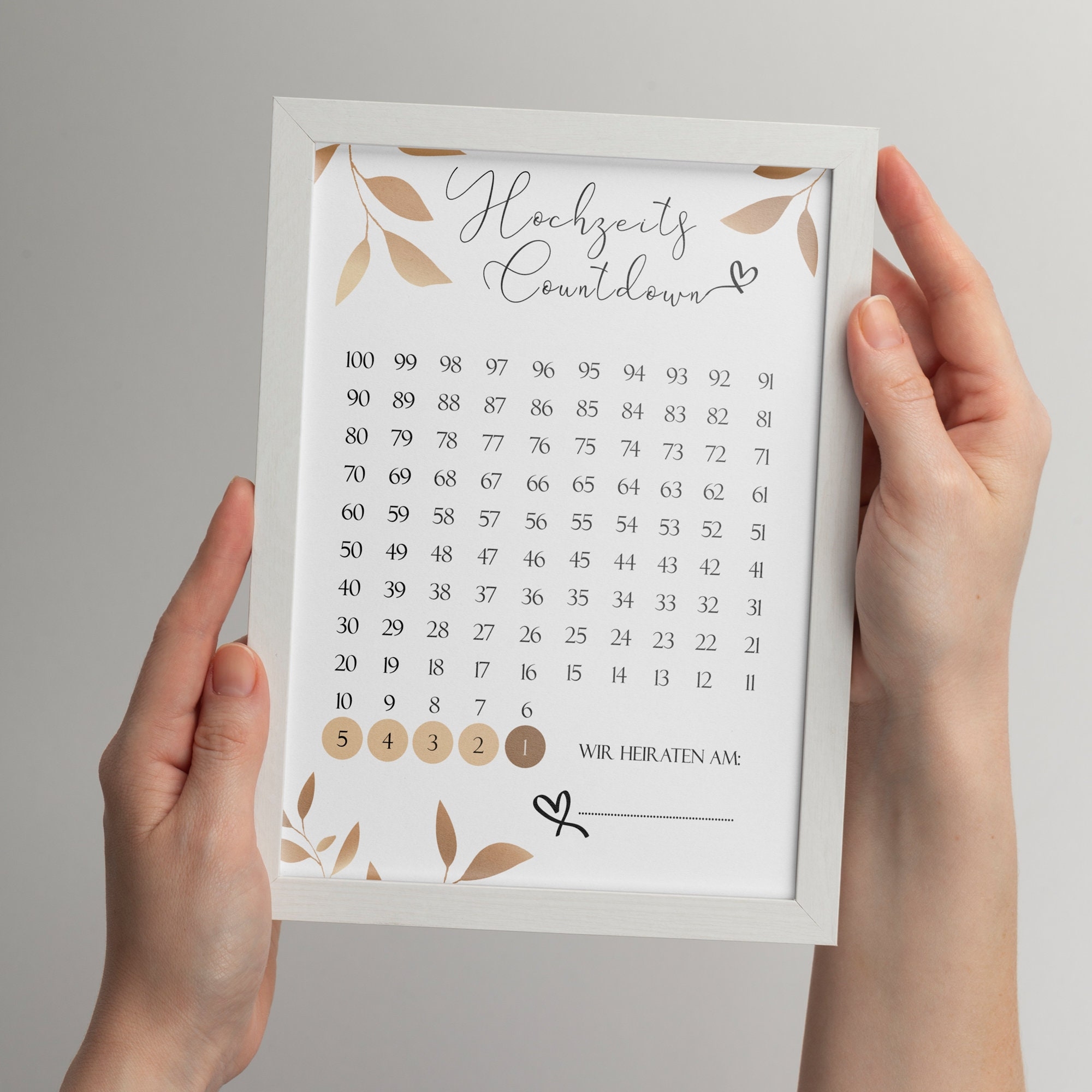 Free Printable Wedding Countdown