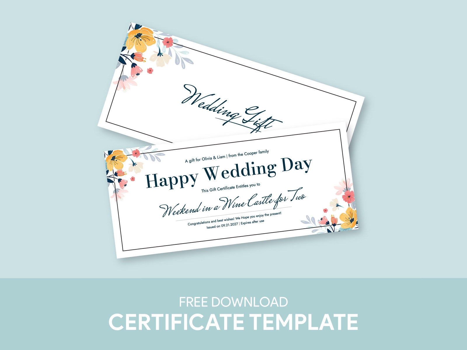 Free Printable Wedding Gift Cards