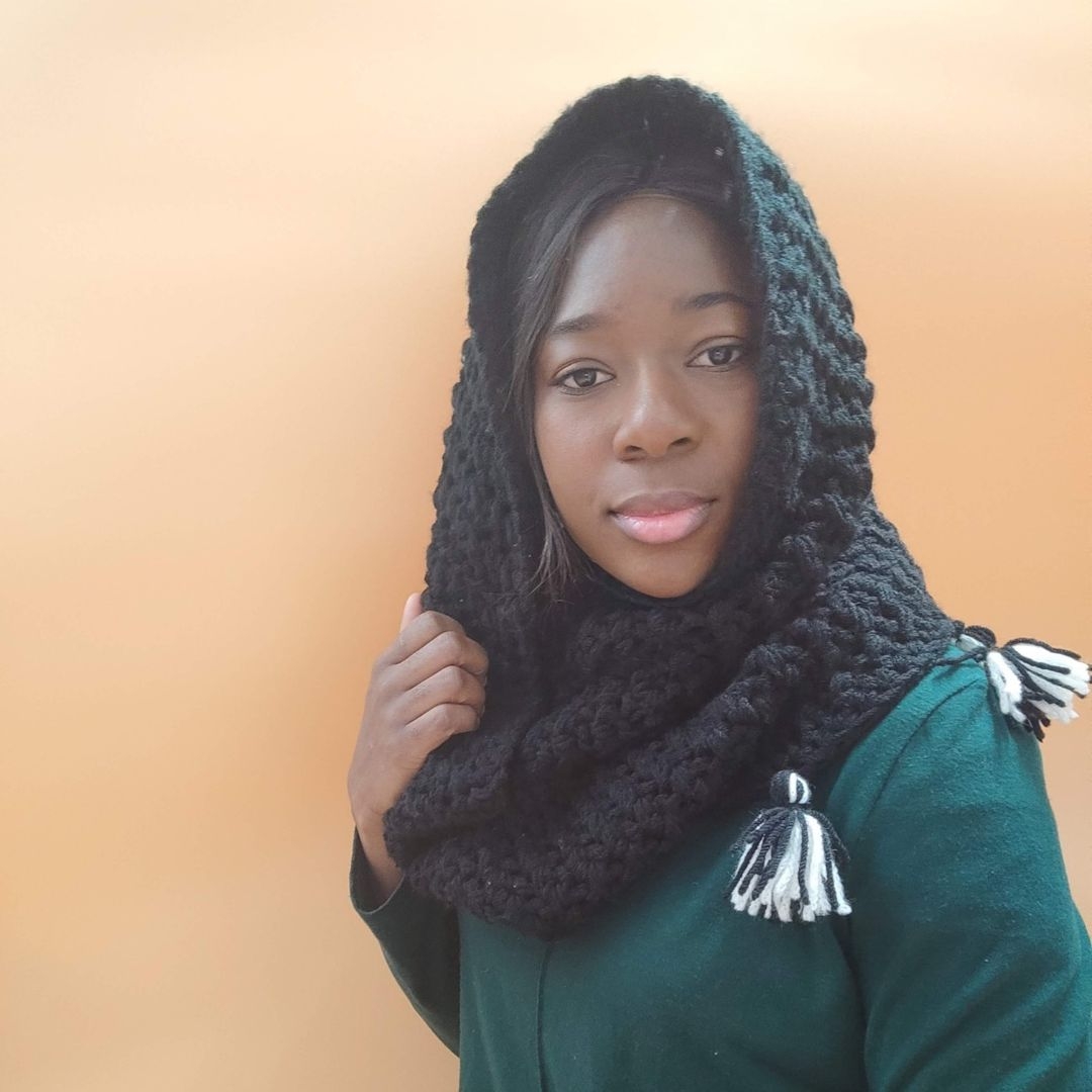 Wednesday Inspired Crochet Snood Free Pattern Fosbas Designs