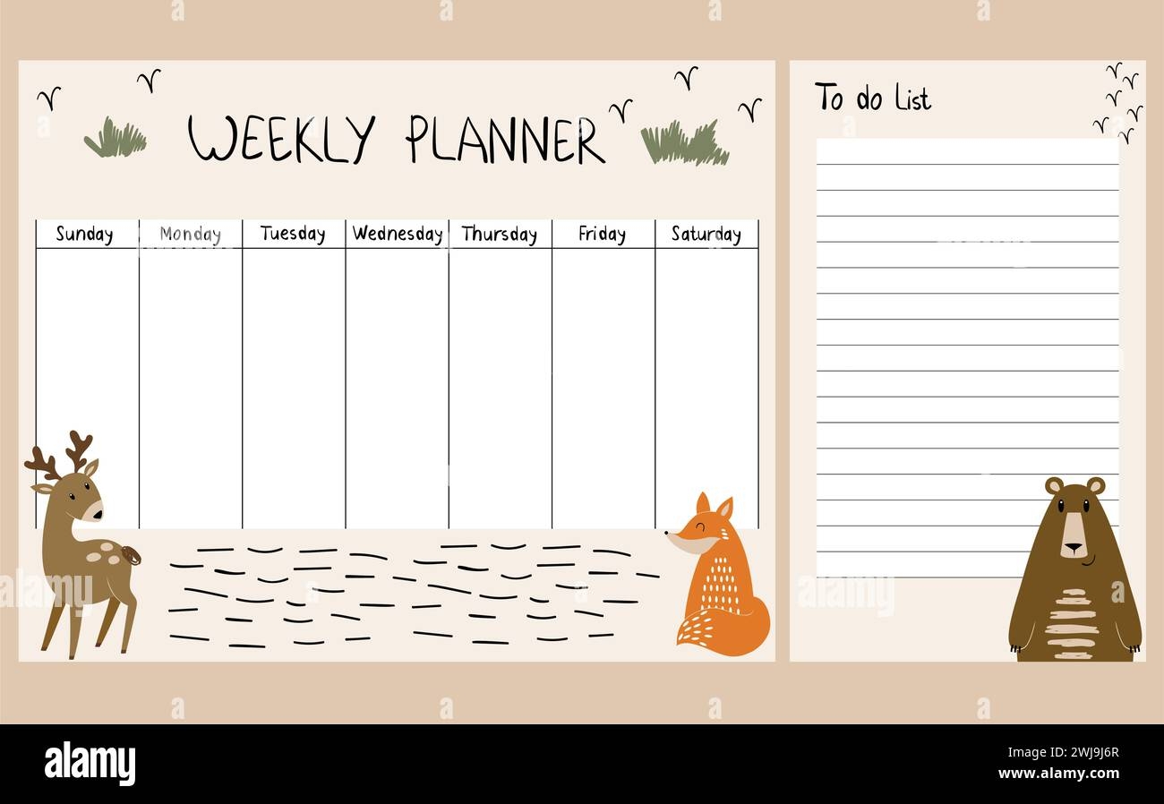 Weekly Planner Animal Print Hi res Stock Photography And Images Alamy
