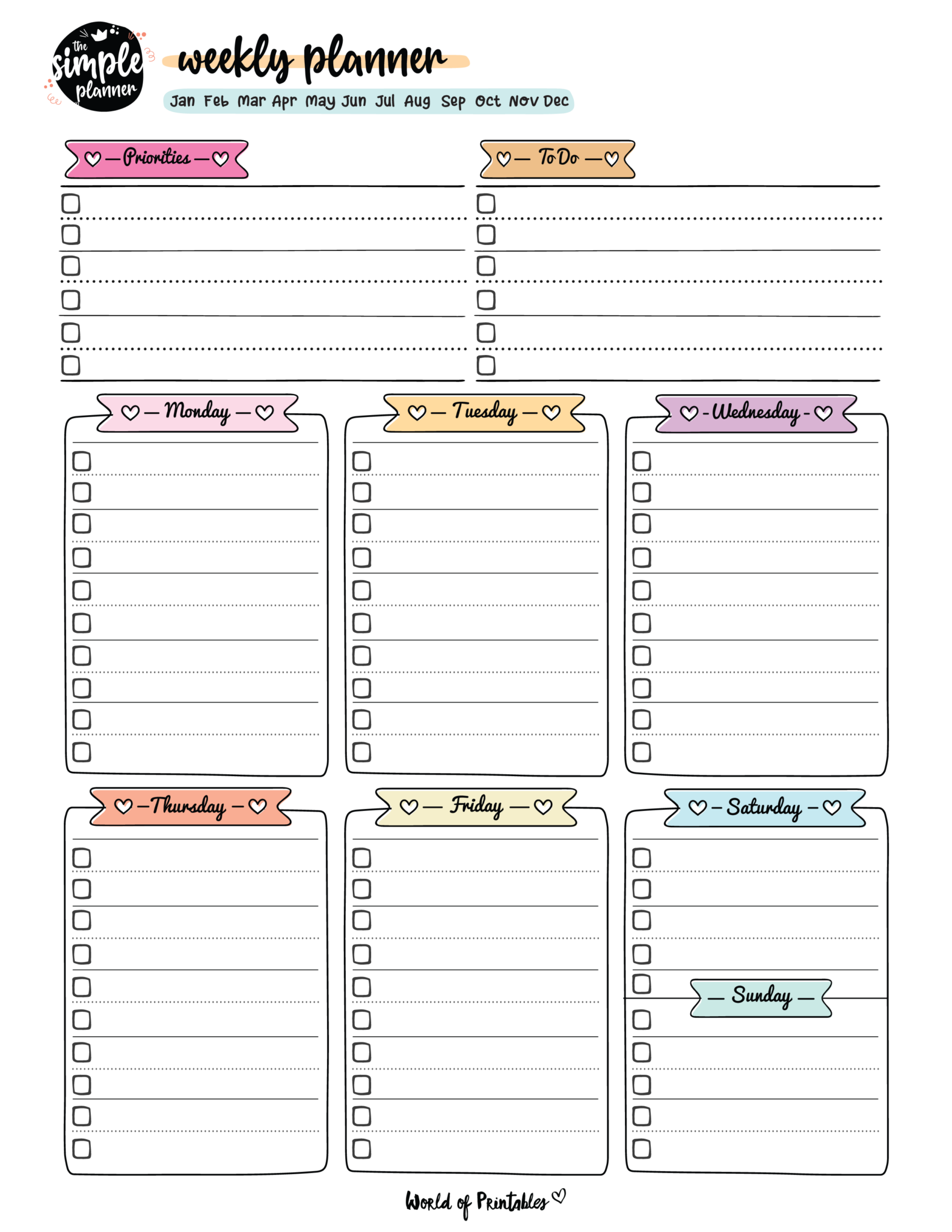 Weekly Planner Free Printable