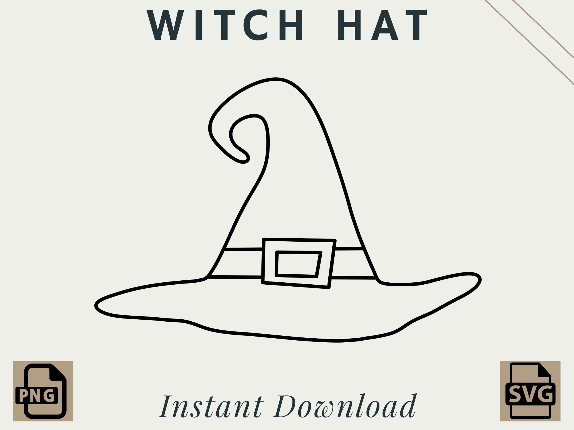 Witch Hat Halloween PNG SVG Digital Download Printable Etsy