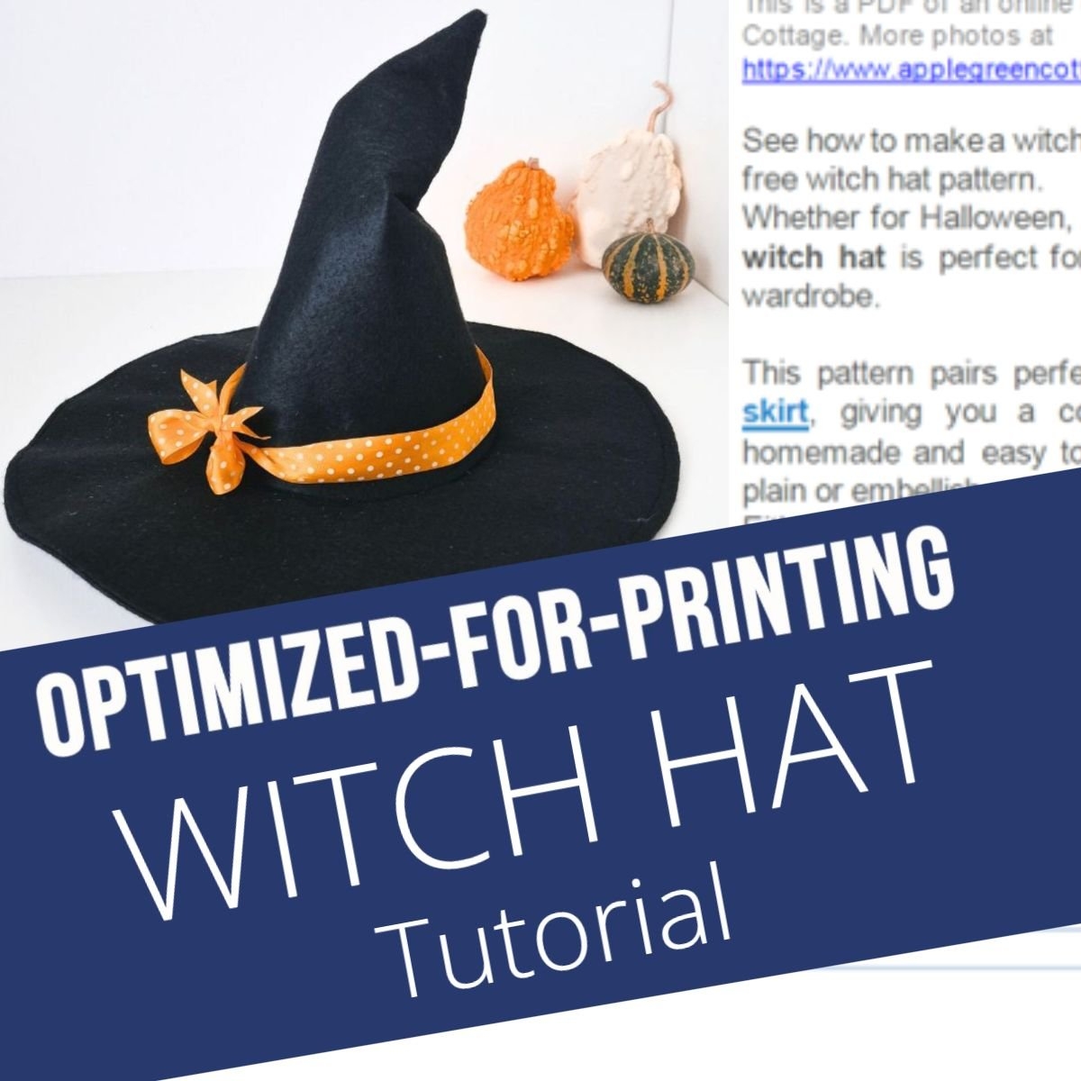 Witch Hat Printable Tutorial PDF