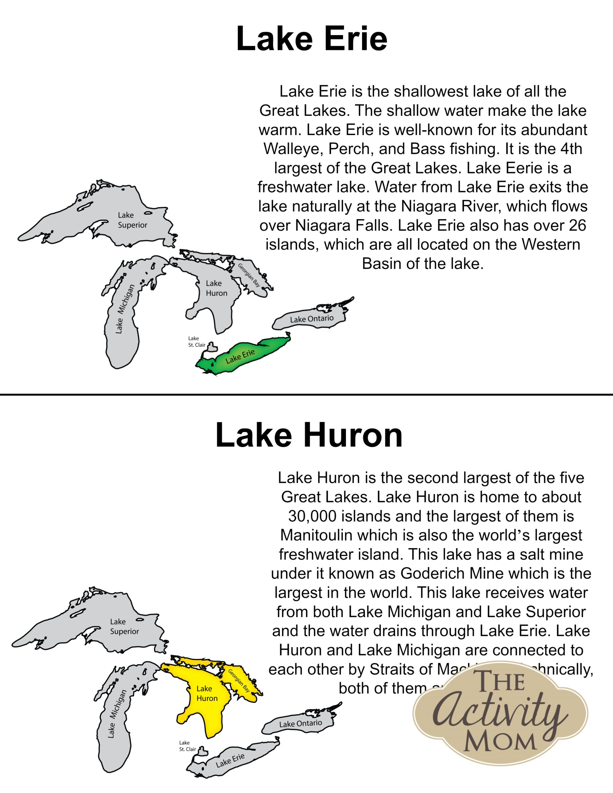 Free Printable Michigan Worksheets