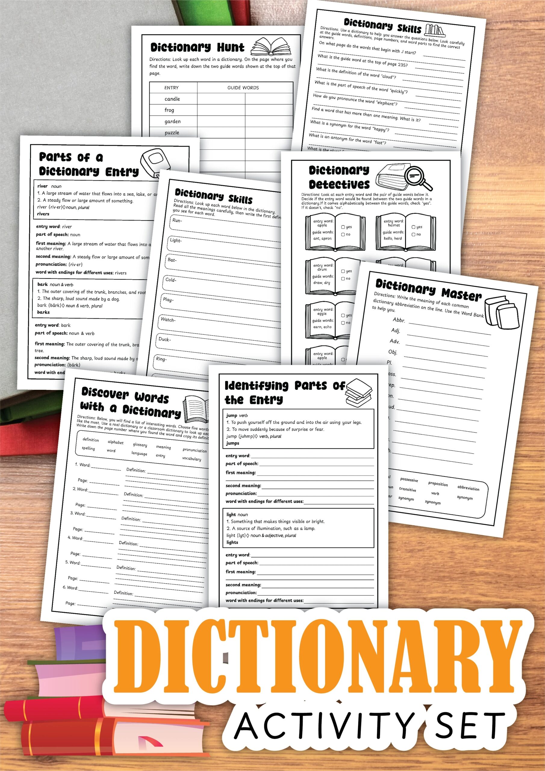 Free Printable Dictionary Skills Worksheets